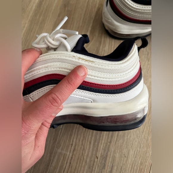 Nike Air Max 97 White Red Blue Sneakers - Picture 6 of 14